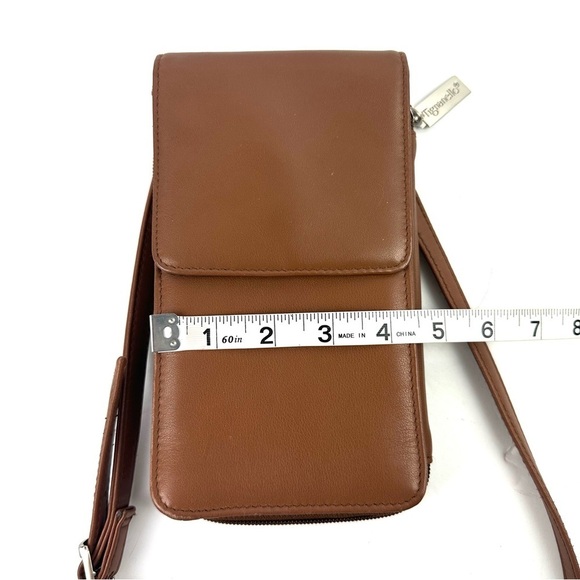 Tignanello Crossbody Wallet Brown Tan Organizer Travel Handbag Purse NEW - Picture 8 of 10